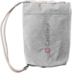 Canvas Barrel Bag, Light Grey